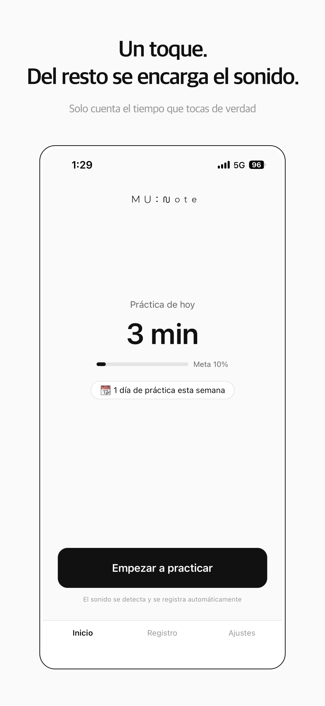 Inicio — un toque y el sonido hace el resto